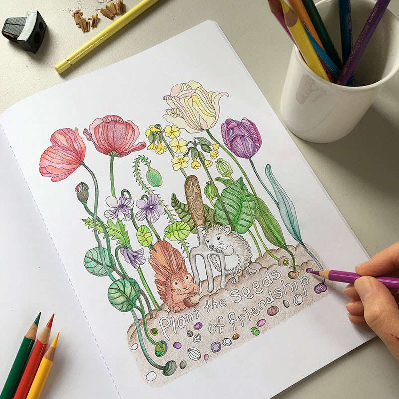 Veronica's Garden colouring book