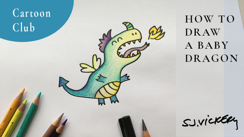 Cartoon Dragon Drawing - How To Draw A Cartoon Dragon Step By Step