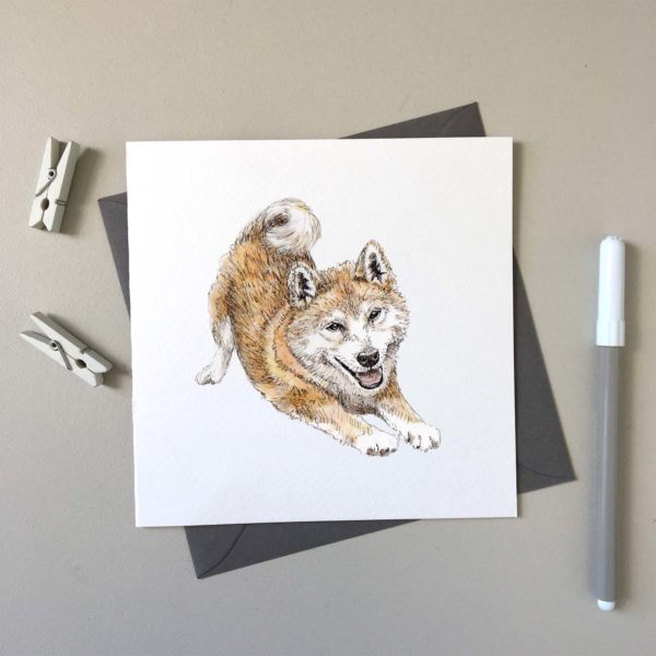 Shiba Inu dog greeting card