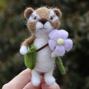 needle felted chipmunk