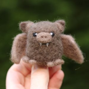 needle felted bat