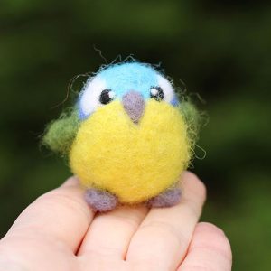 needle felted blue tit